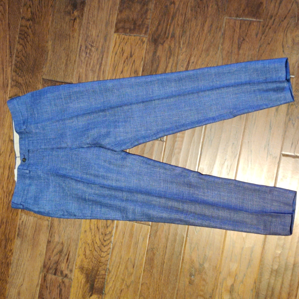 SuitSupply LAZIO Men US32/EU48R Wool Silk Linen Slim Trousers